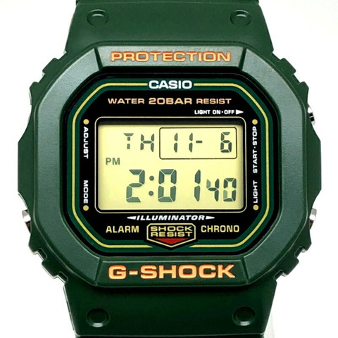 卡西歐 G-SHOCK DW-5600RB-3 手錶，綠色速度，早期配色復刻版，DW-5600B-3 復刻款，2021 年 10 月發售，Mikunigaoka 商店，ITMLR2S380D2