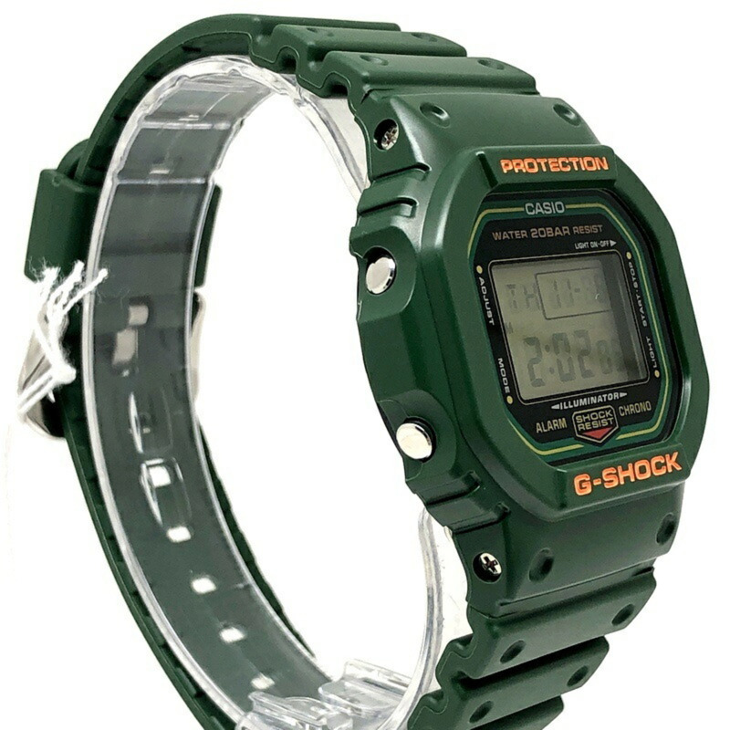 卡西歐 G-SHOCK DW-5600RB-3 手錶,綠色速度,早期配色復刻版,DW-5600B-3 復刻款,2021 年 10 月發售,Mikunigaoka 商店,ITMLR2S380D2-1
