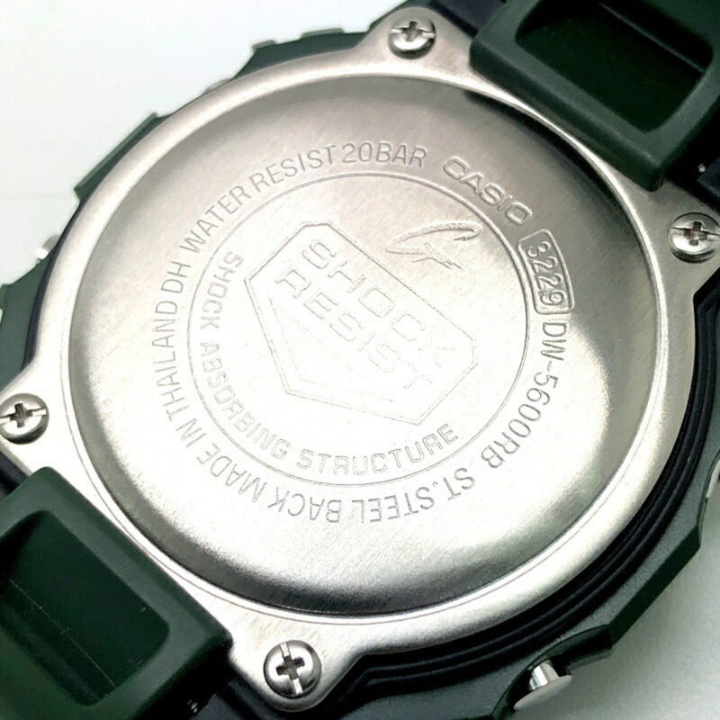 卡西歐 G-SHOCK DW-5600RB-3 手錶,綠色速度,早期配色復刻版,DW-5600B-3 復刻款,2021 年 10 月發售,Mikunigaoka 商店,ITMLR2S380D2-7