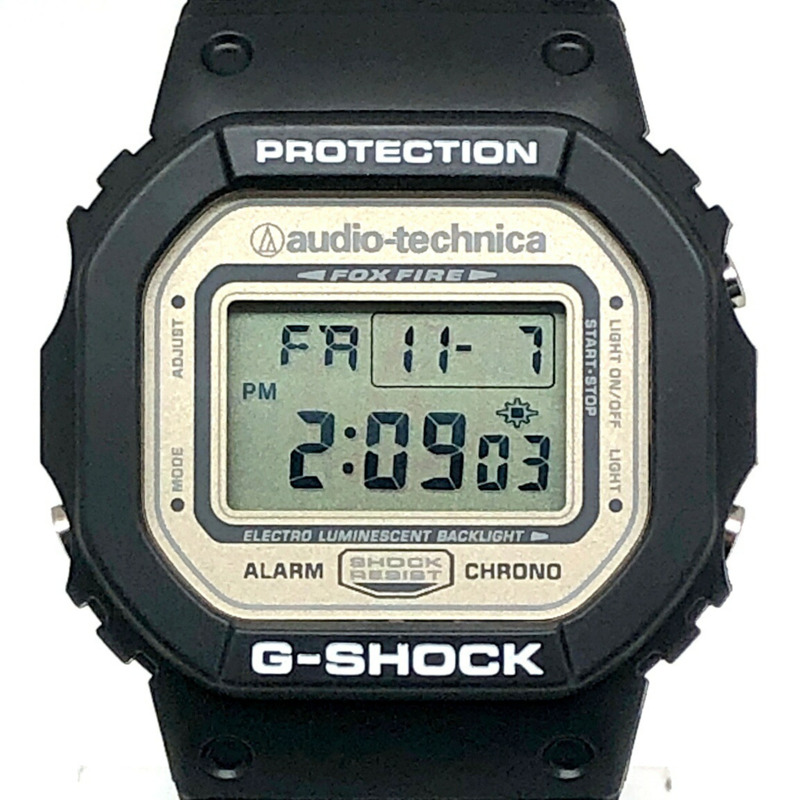 卡西歐 G-SHOCK DW-5600VT 手錶，鐵三角聯名款，限量 800 枚，獎品，非賣品，黑色錶殼香檳金錶盤，2007 年 3 月 Mikunigaoka 店售，ITDS24O1NOBK-0