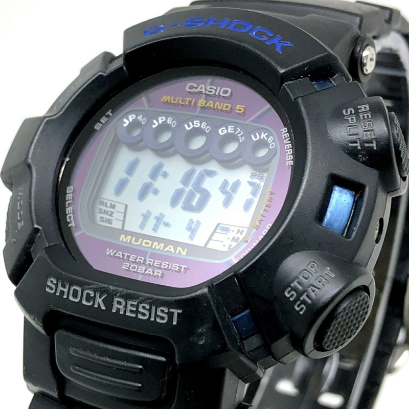 卡西歐 G-SHOCK GW-9025C-1 25週年紀念版 Mudman Master 藍色腕錶,電波太陽能,五局電波接收,防塵防泥,2007年11月發售,Mikunigaoka 商店,ITUGPY1L7MSN-4