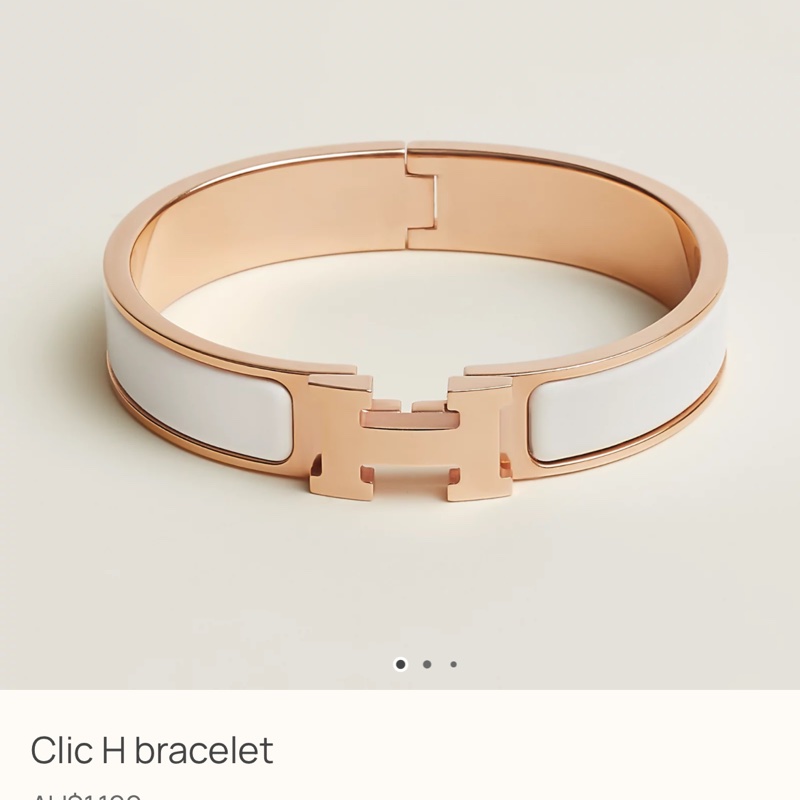 愛馬仕玫瑰金H手環PM-3