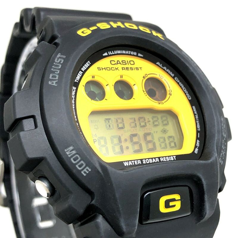 卡西歐 G-SHOCK DW-6900BHTG-9 阪神虎 2003 聯名款腕錶,黑黃配色,2003 年 3 月發售,三國丘店,IT9OVTPR5B05-3
