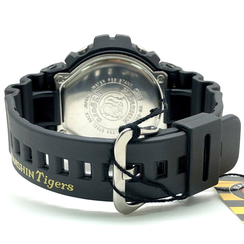 卡西歐 G-SHOCK DW-6900BHTG-9 阪神虎 2003 聯名款腕錶,黑黃配色,2003 年 3 月發售,三國丘店,IT9OVTPR5B05-5