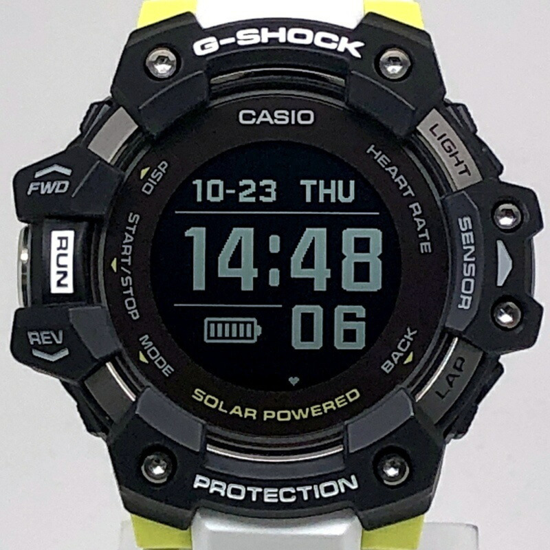 卡西歐 G-SHOCK G-SQUAD 智慧手錶 GBD-H1000-1A7,配備藍牙、GPS、光學感測器、加速度計、心率監測、USB 充電、太陽能輔助充電和 FIRSTBEAT 訓練分析功能。 2020 年 5 月發布。可在 Mikunigaoka 商店購買。 ITCOQ0ECIQJ4-0
