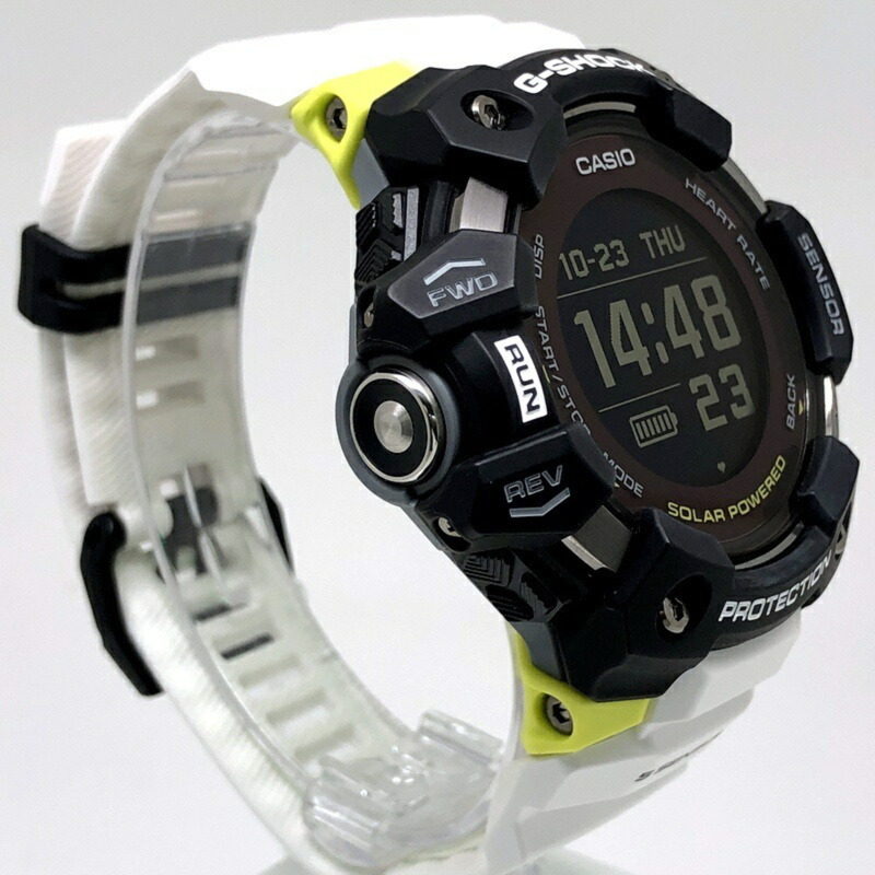 卡西歐 G-SHOCK G-SQUAD 智慧手錶 GBD-H1000-1A7,配備藍牙、GPS、光學感測器、加速度計、心率監測、USB 充電、太陽能輔助充電和 FIRSTBEAT 訓練分析功能。 2020 年 5 月發布。可在 Mikunigaoka 商店購買。 ITCOQ0ECIQJ4-1