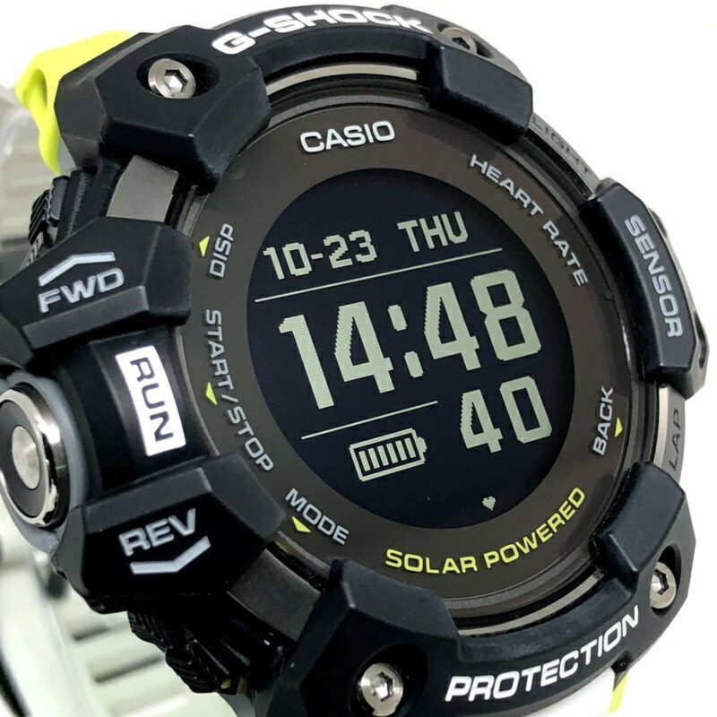 卡西歐 G-SHOCK G-SQUAD 智慧手錶 GBD-H1000-1A7,配備藍牙、GPS、光學感測器、加速度計、心率監測、USB 充電、太陽能輔助充電和 FIRSTBEAT 訓練分析功能。 2020 年 5 月發布。可在 Mikunigaoka 商店購買。 ITCOQ0ECIQJ4-3