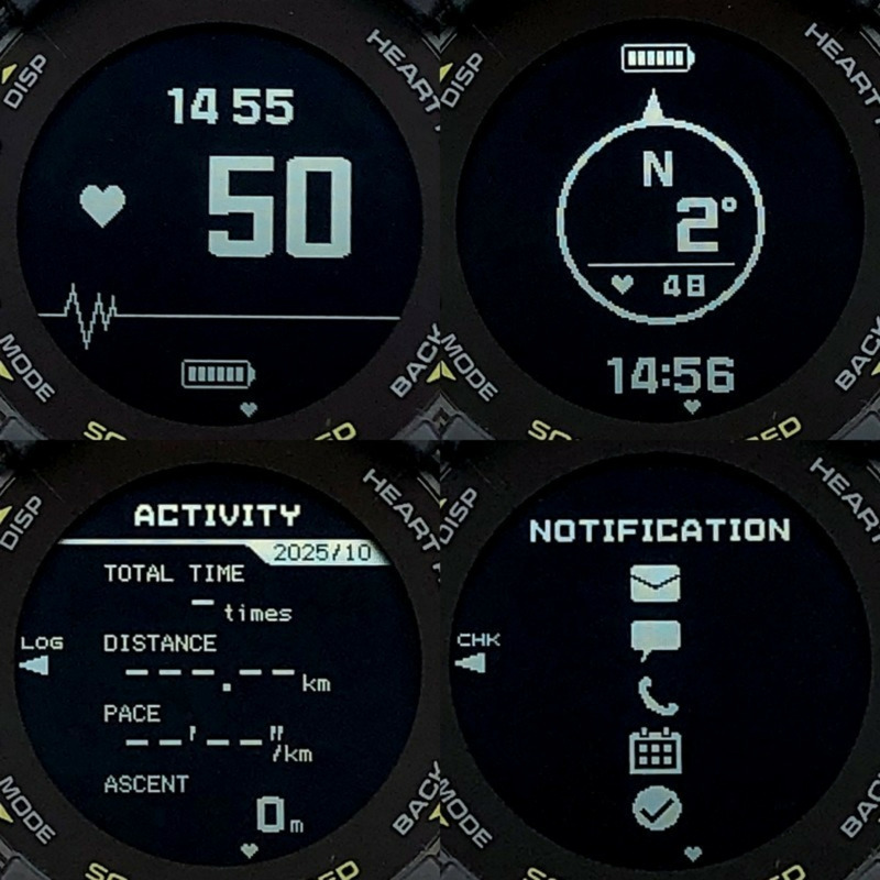 卡西歐 G-SHOCK G-SQUAD 智慧手錶 GBD-H1000-1A7,配備藍牙、GPS、光學感測器、加速度計、心率監測、USB 充電、太陽能輔助充電和 FIRSTBEAT 訓練分析功能。 2020 年 5 月發布。可在 Mikunigaoka 商店購買。 ITCOQ0ECIQJ4-8