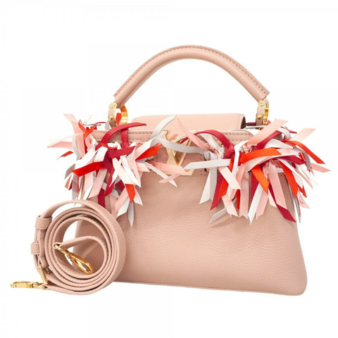 路易威登 Taurillon Capucines BB 手提包，粉紅色，女士兩用包