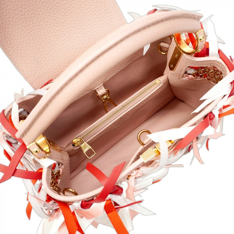 路易威登 Taurillon Capucines BB 手提包,粉紅色,女士兩用包-3