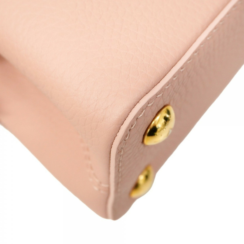 路易威登 Taurillon Capucines BB 手提包,粉紅色,女士兩用包-5