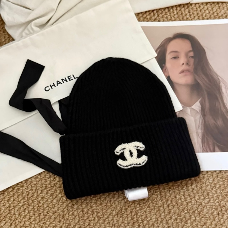 全新 Chanel 絨線帽 Jennie同款 黑色-0