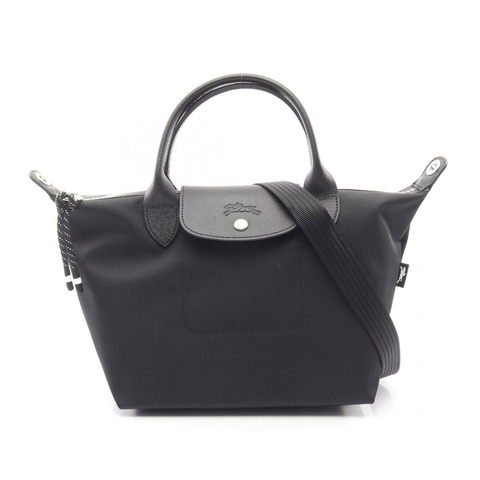 Longchamp Le Pliage Energy S 手提包 L1512HSR001 皮革尼龍帆布 黑色 全新 女士