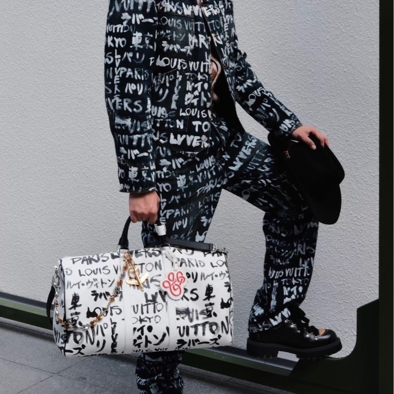 Louis Vuitton LV x Nigo 聯名系列 Keppball 50 旅行袋-4