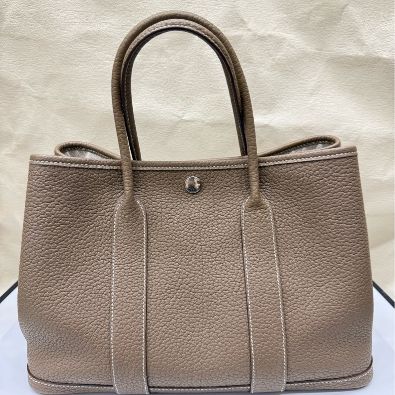 Hermes 大象灰 花园30 c刻 手提包-2