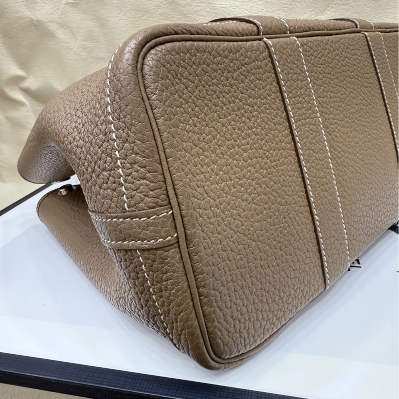 Hermes 大象灰 花园30 c刻 手提包-5