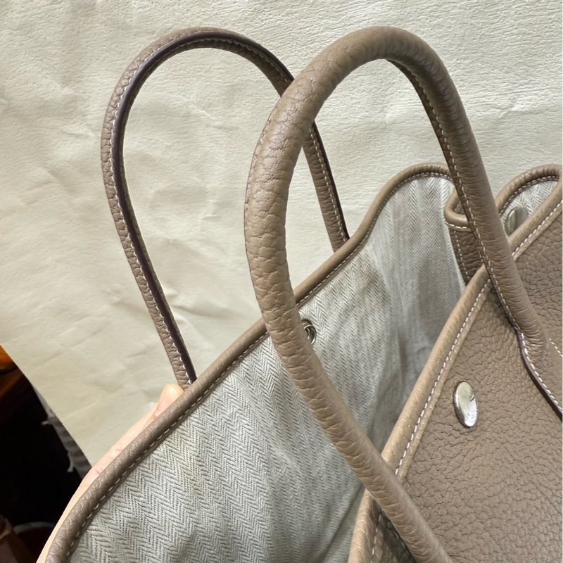 Hermes 大象灰 花园30 c刻 手提包-8