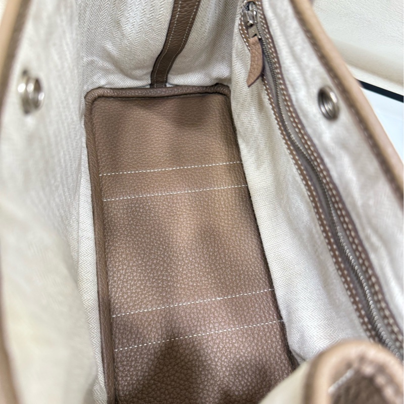 Hermes 大象灰 花园30 c刻 手提包-9