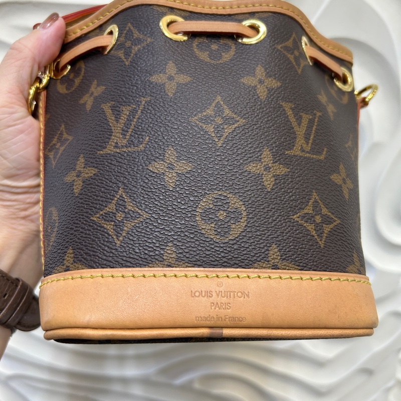 LV 原花Nano Noe束口手提斜背包-4