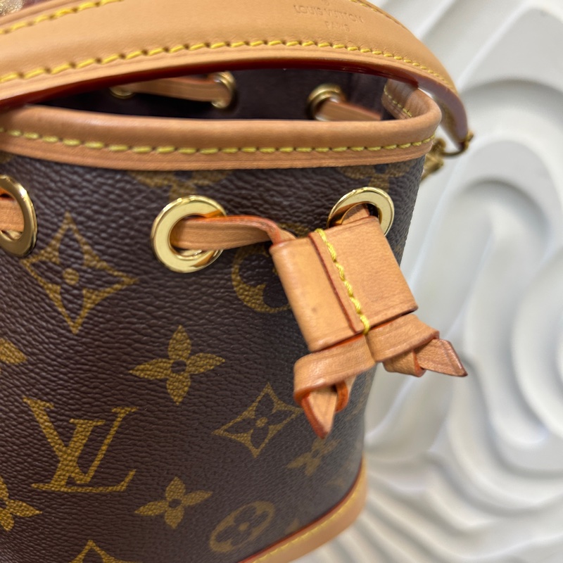 LV 原花Nano Noe束口手提斜背包-9