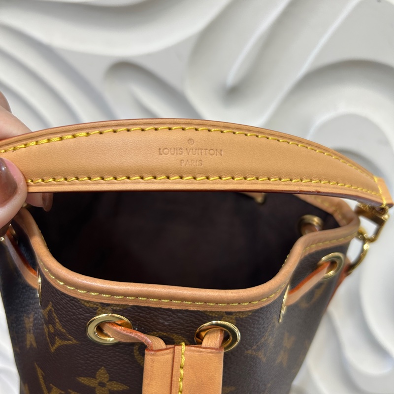 LV 原花Nano Noe束口手提斜背包-13