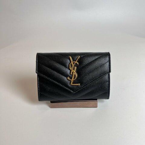 YSL   黑金魚子醬卡包