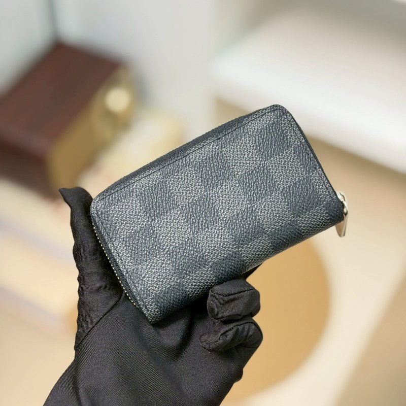 🏷LV.黑棋盤格卡夾零錢包 N63076-0