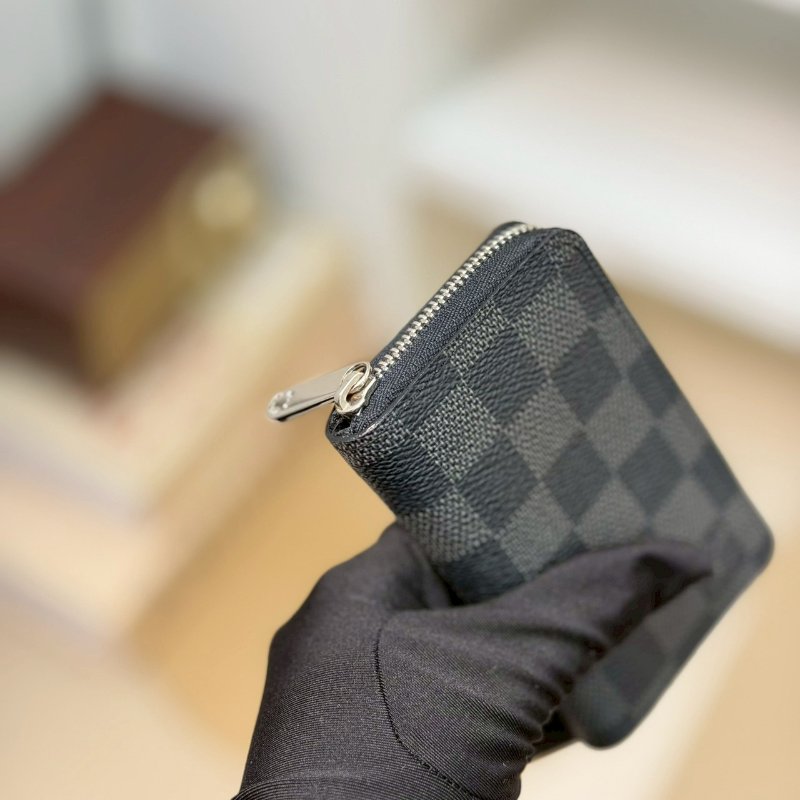 🏷LV.黑棋盤格卡夾零錢包 N63076-6