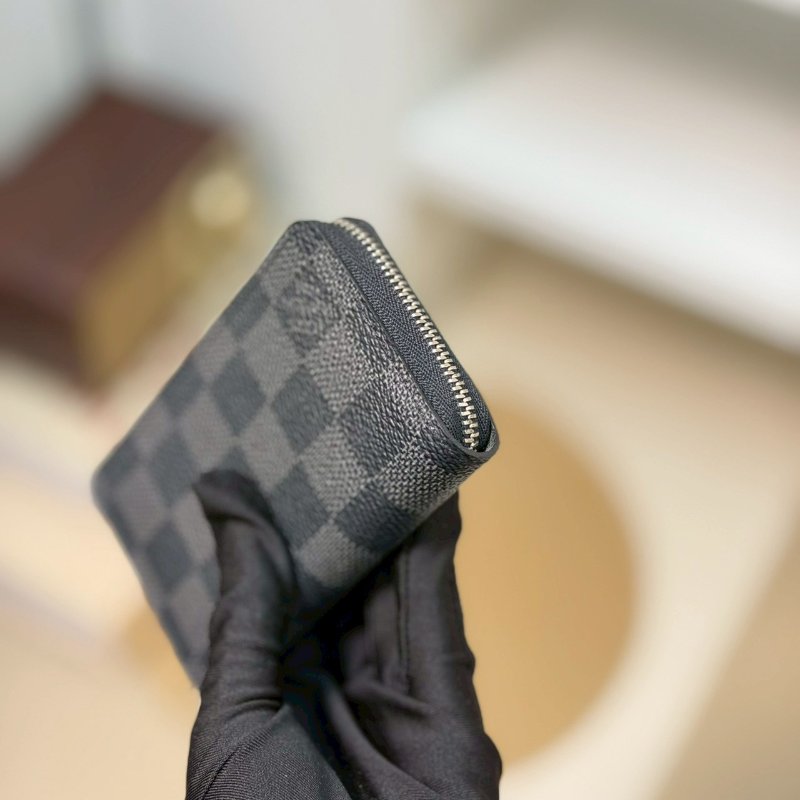 🏷LV.黑棋盤格卡夾零錢包 N63076-7