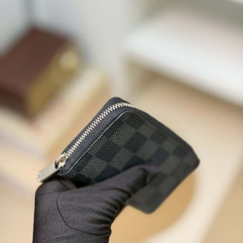 🏷LV.黑棋盤格卡夾零錢包 N63076-8