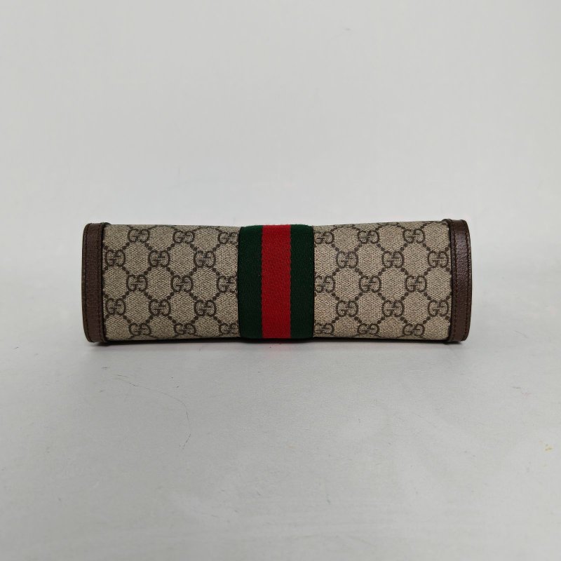 GUCCI Ophidia夾子包小號26老花PVC金扣肩背包-4