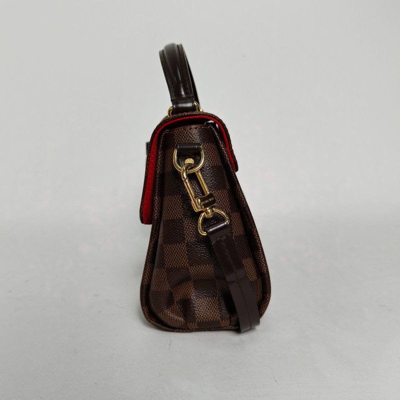 LOUIS VUITTON Croisette手柄郵差包棕色棋盤格PVC金扣2018肩背包-3