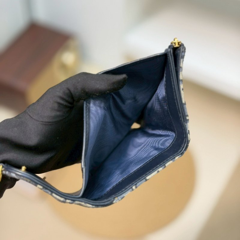 🏷Dior.Saddle Lotus 緹花三折短夾-18