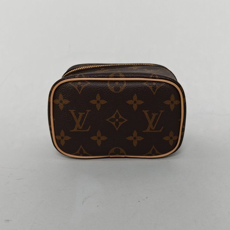 LOUIS VUITTON Nice化妝包Nano14老花PVC晶片肩背包-4
