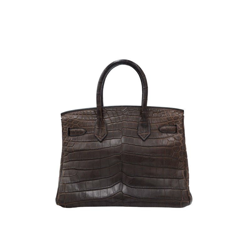 HERMES愛馬仕啞光Niloticus鱷魚Birkin 30 柏金包手袋-6