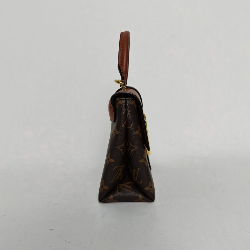 LOUIS VUITTON LockyBB鎖頭包焦糖色PVC金扣晶片老花肩背包-3