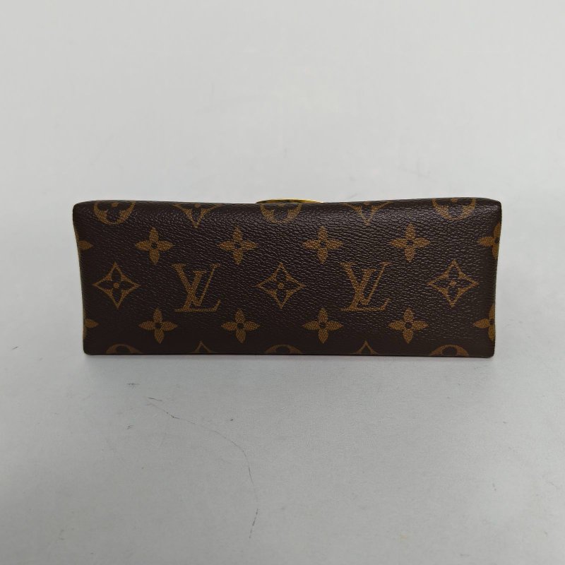 LOUIS VUITTON LockyBB鎖頭包焦糖色PVC金扣晶片老花肩背包-4