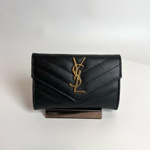 YSL  黑魚子醬卡包