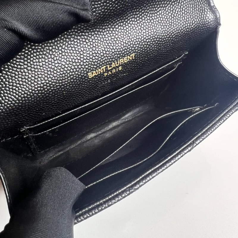 YSL 黑魚子醬卡包-4