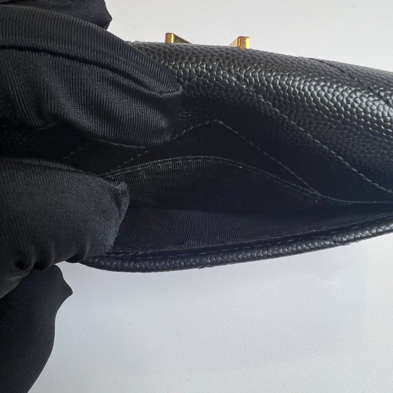 YSL 黑魚子醬卡包-7