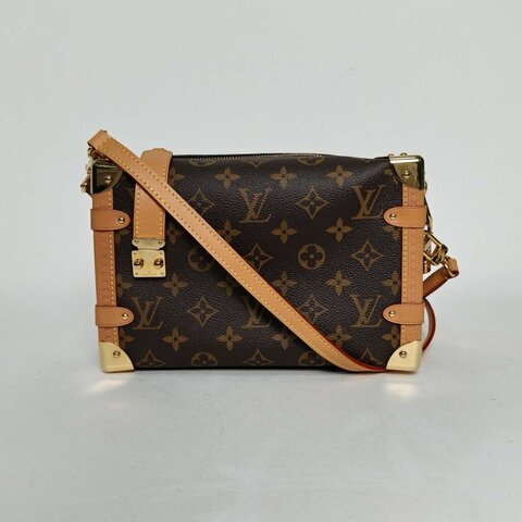 LOUIS VUITTON SideTrunk軟盒子包大號24老花PVC晶片肩背包