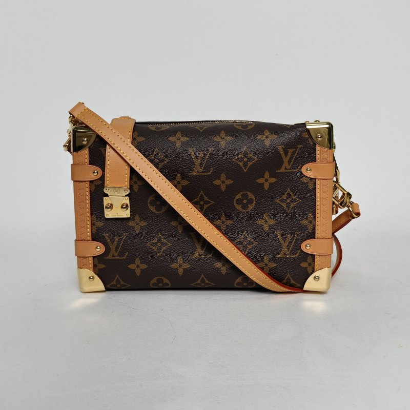 LOUIS VUITTON SideTrunk軟盒子包大號24老花PVC晶片肩背包-0