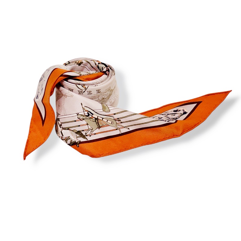 🍒Hermes Pani La Shar Pawnee Skilk Scarf三角 /2F251117-1-0
