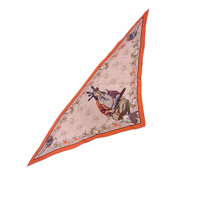 🍒Hermes Pani La Shar Pawnee Skilk Scarf三角 /2F251117-1-5