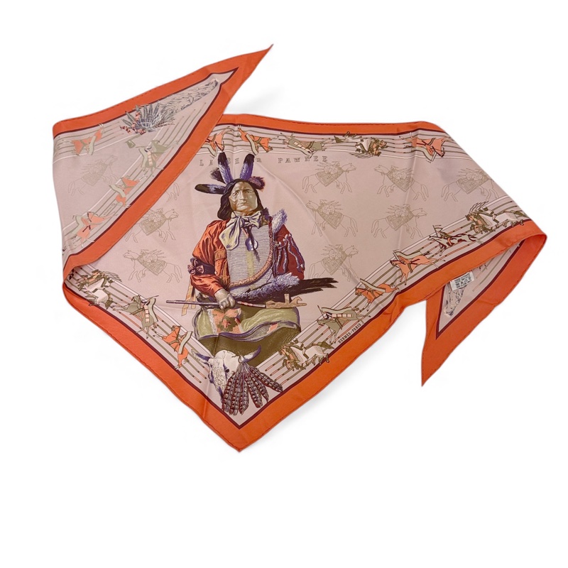 🍒Hermes Pani La Shar Pawnee Skilk Scarf三角 /2F251117-1-6