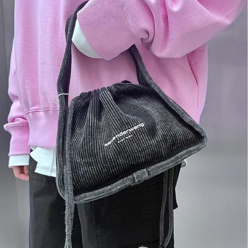 Alexander Wang Ryan 針織 托特包 黑色/灰色-5