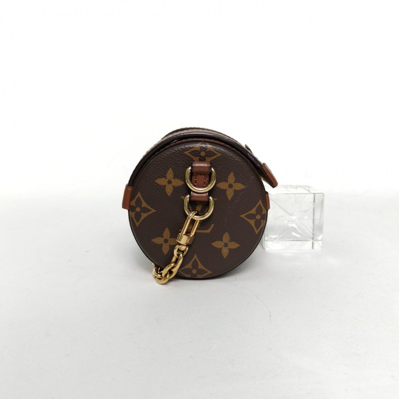 LOUIS VUITTON PAPILLON巴比龍TRUNK鏈條圓桶包老花PVC晶片肩背包-1