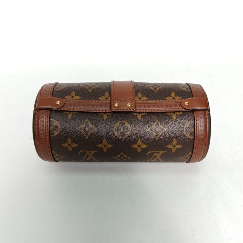 LOUIS VUITTON PAPILLON巴比龍TRUNK鏈條圓桶包老花PVC晶片肩背包-2