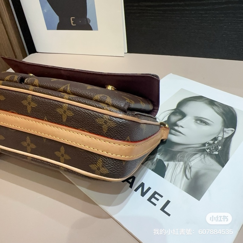 LV 原花金釦Vivacite雙口袋肩斜背包 M46999-3