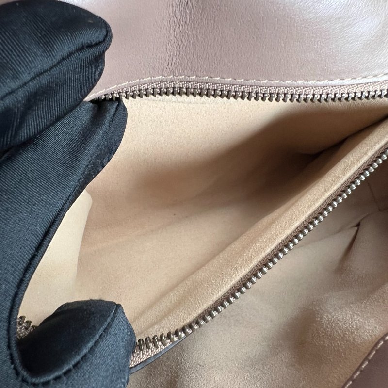 GUCCI 443497 藕色Marmont掀蓋包 26CM-7